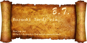 Bozsoki Terézia névjegykártya